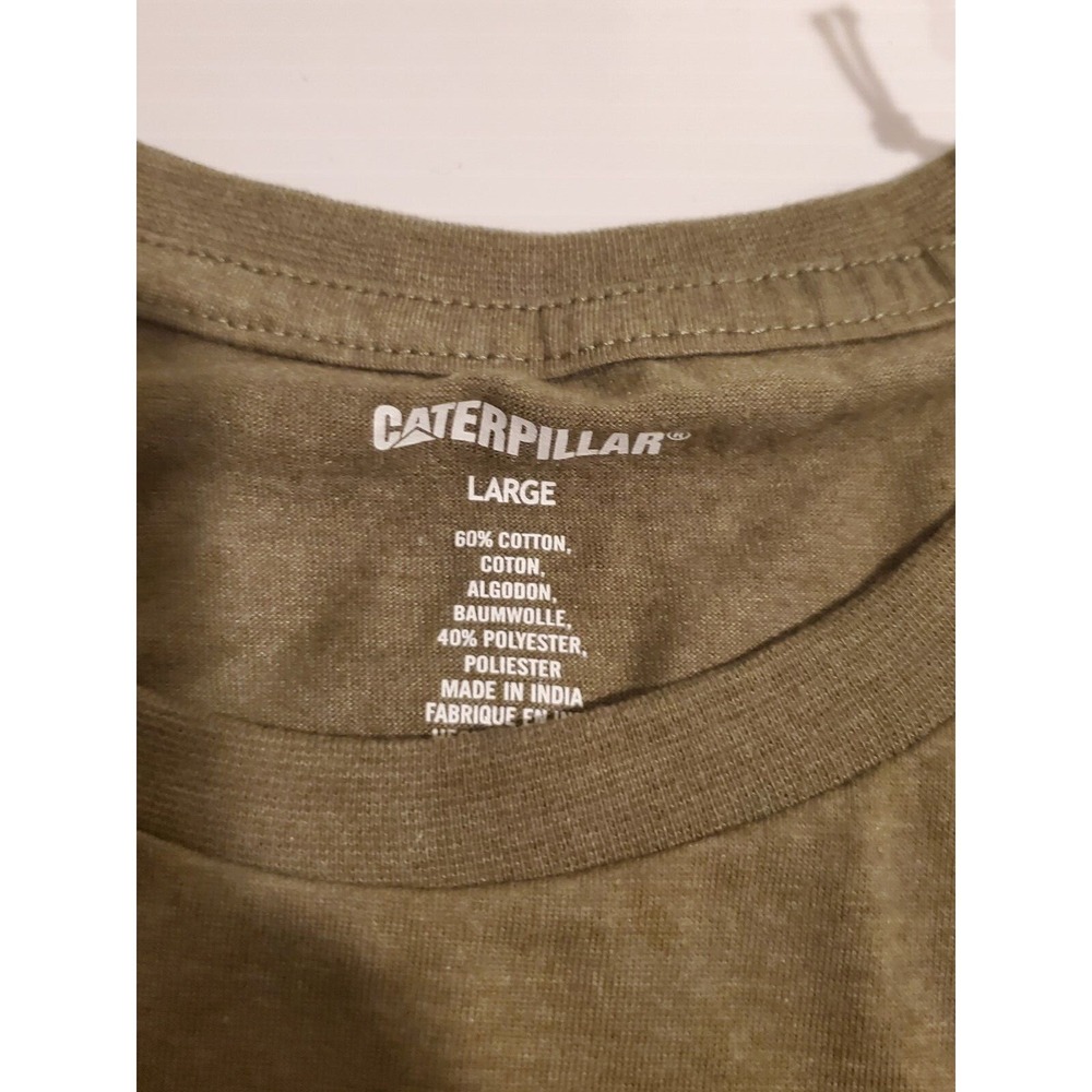 Mens Caterpillar Foundation Distressed Logo Large Quality T-Shirt Short Sleeved - Picture 3 of 5